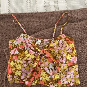 Floral Spaghetti Strap Top